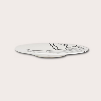Black and White Lily Platter