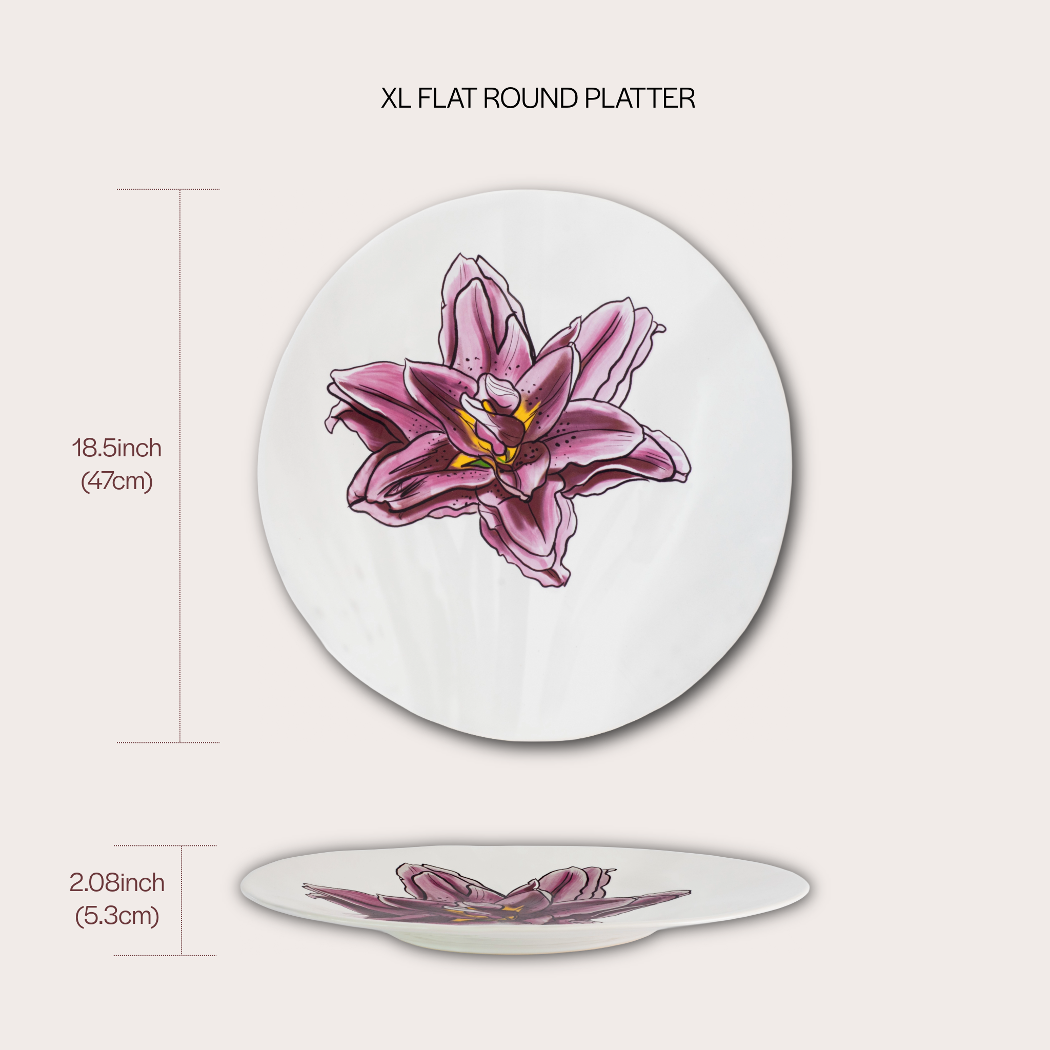 Pink Lily Platter